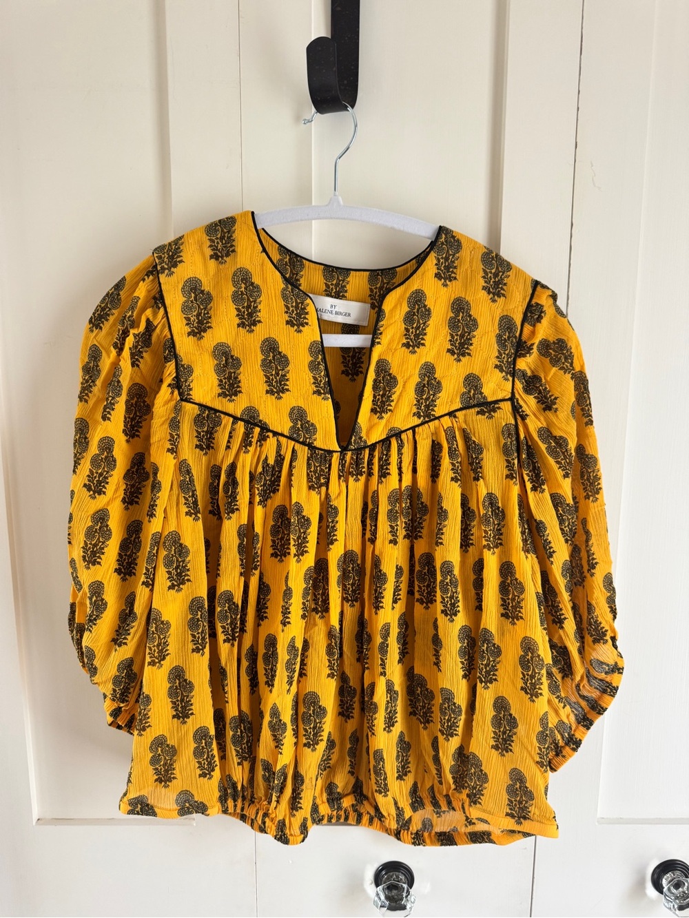By Malene Birger Yellow Floral Print Top size 36